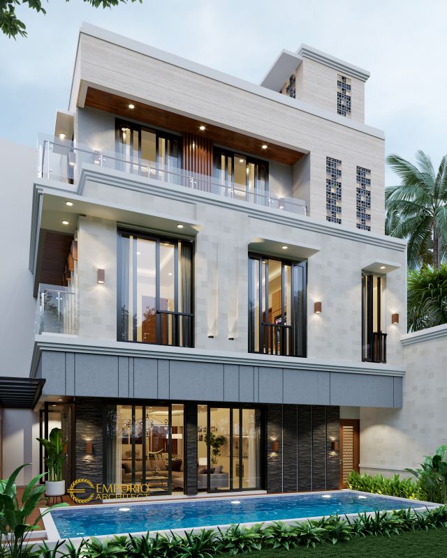 Desain Rumah Modern 3 Lantai Mr. Hr di Tangerang