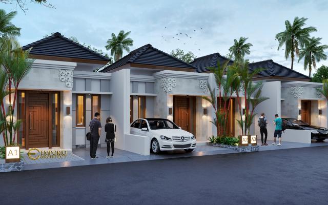 Desain Tipe A 5x12 Night Perumahan Villa Bali The Wimala by Gemintang Land di Tangerang Selatan, Banten