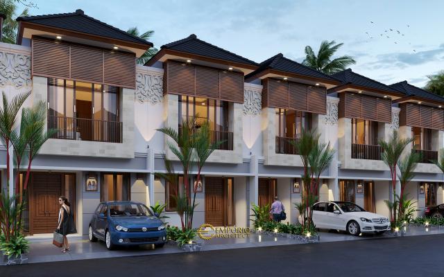 Desain Tipe B 5x12 Night Perumahan Villa Bali The Wimala by Gemintang Land di Tangerang Selatan, Banten