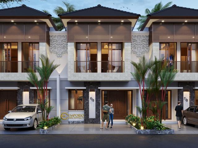 Desain Tipe C 6x12 Depan Perumahan Villa Bali The Wimala by Gemintang Land di Tangerang Selatan, Banten