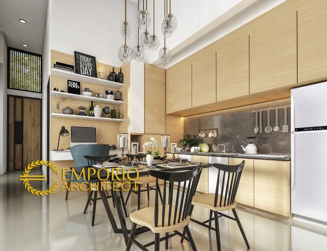 Desain Ruang Makan dan Dapur Rumah Modern Scandinavian 1 Lantai Type 86 di Bintaro, Tangerang Selatan, Banten