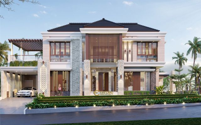 Desain Rumah Villa Bali 2 Lantai Ibu Verawaty di Tangerang Selatan, Banten