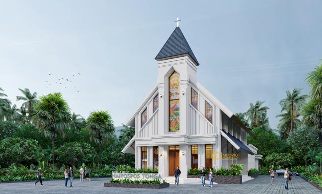 Desain Gereja Naipospos Tonga Style Classic 2 Lantai  di  Tapanuli, Sumatera Utara