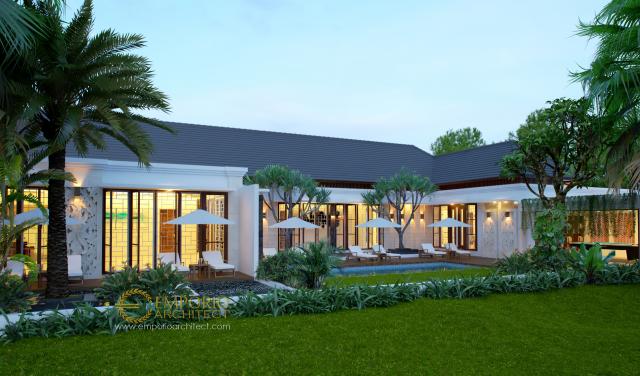 Desain Rumah Villa Bali 1 Lantai Bapak Muddain di Tarakan, Kalimantan Utara