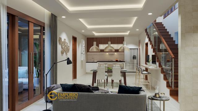 Desain Ruang Keluarga Rumah Modern 2 Lantai Bapak Oggy di Yogyakarta